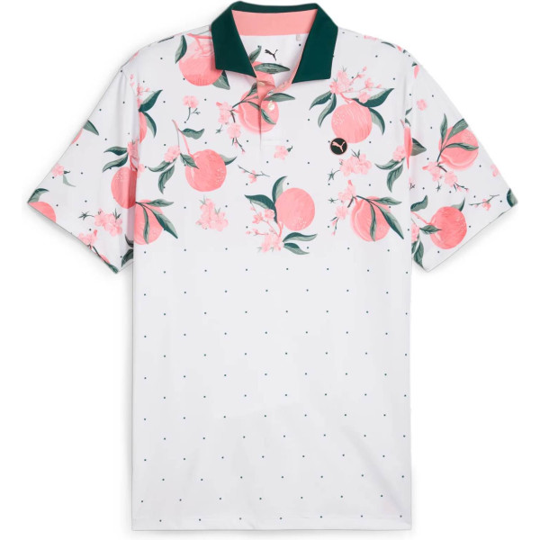 Puma MATTR Freshly Picked Herre Poloshirt - White Glow/Pink Fruit