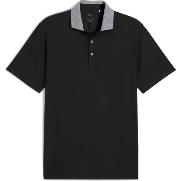 Puma MATTR Stripe Jacquard Herre Poloshirt - Puma Black