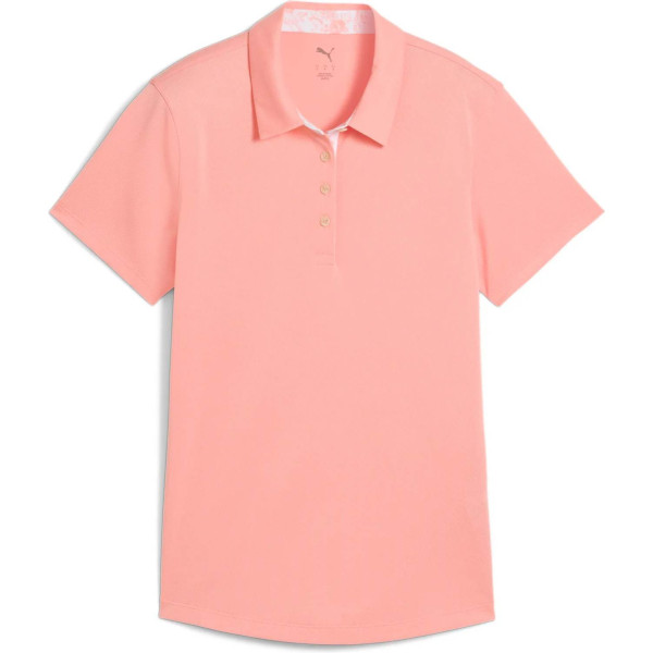 Puma Pique Accent Dame Poloshirt - Pink Fruit