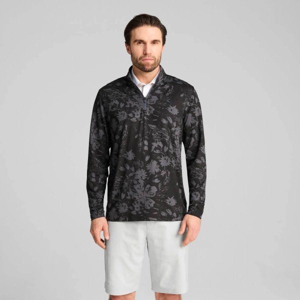 Puma Pure 2.0 Rose 1/4 Zip Herre Pullover - Puma Black/Strong Gray