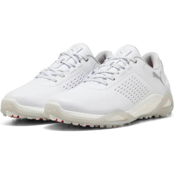 Puma Shadowcat NITRO™ Vandtætte Herre Golfsko Med Spikes - Puma White/Ash Gray