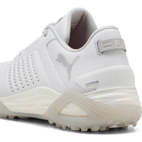 Puma Shadowcat NITRO™ Vandtætte Herre Golfsko Med Spikes - Puma White/Ash Gray