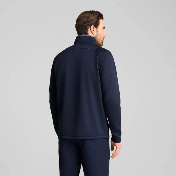 Puma Waffle Fleece 1/4 Zip Herre Pullover - Deep Navy