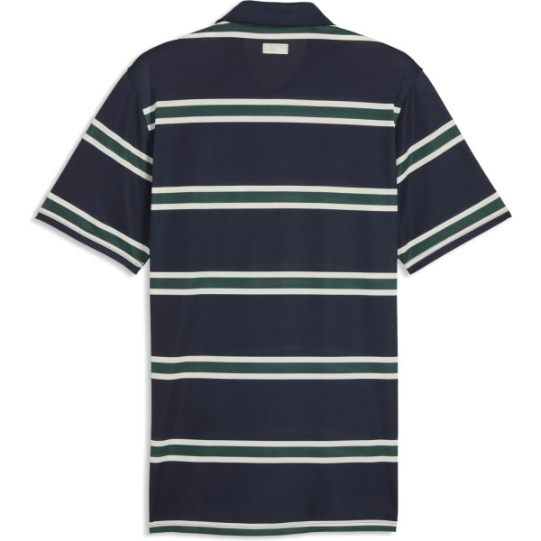 Puma X AP Pique Stripe Herre Poloshirt - Deep Navy/Forest Green