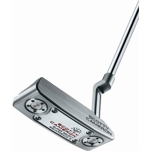 Scotty Cameron Super Select Squareback 2 Long Design Plumber Neck Putter - Chrome