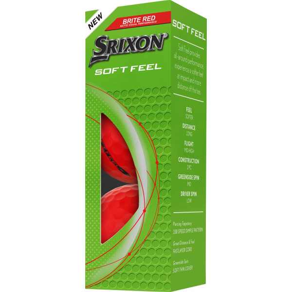Srixon Soft Feel (2025) Herre Golfbolde - Brite Red