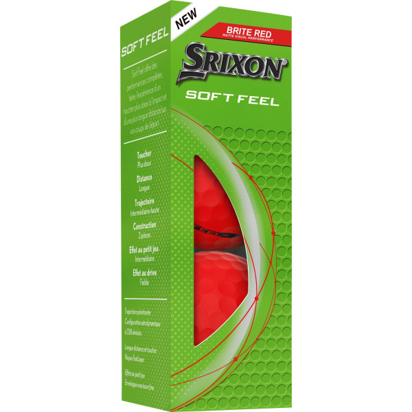 Srixon Soft Feel (2025) Herre Golfbolde - Brite Red