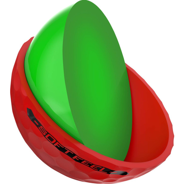 Srixon Soft Feel (2025) Herre Golfbolde - Brite Red