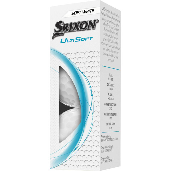 Srixon Ultisoft (2025) Herre Golfbolde - Pure White