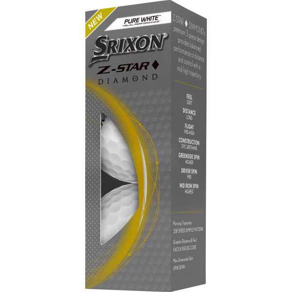 Srixon Z-Star Diamond Golfbolde - Hvid