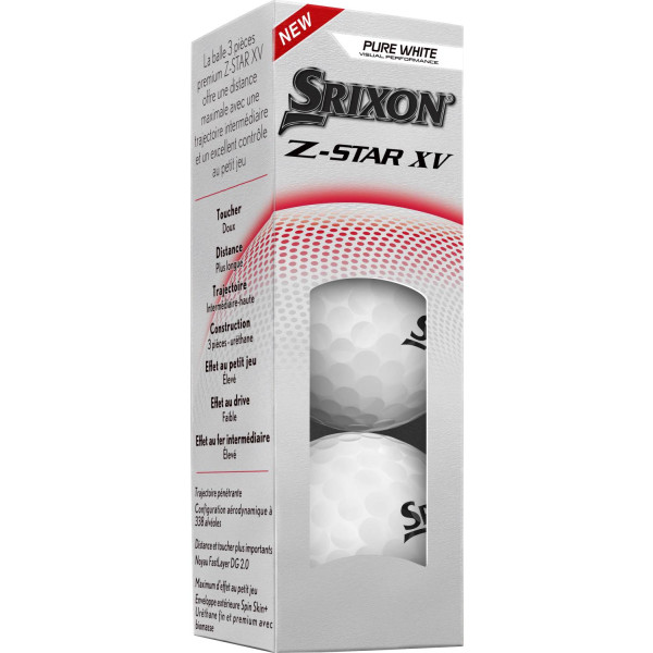Srixon Z-Star XV (2025) Herre Golfbolde - Pure White