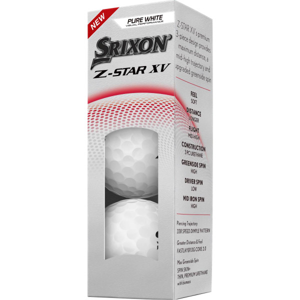 Srixon Z-Star XV (2025) Herre Golfbolde - Pure White