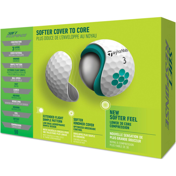 Taylormade Soft Response (2022) Logobolde - Hvid