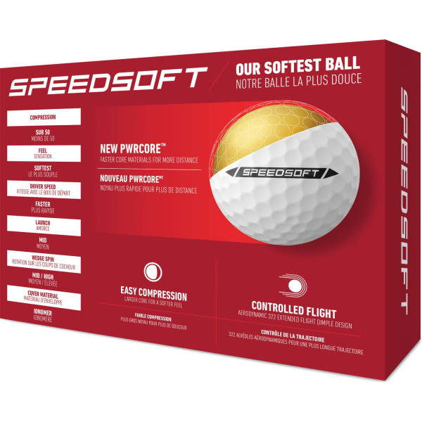 Taylormade SpeedSoft (2024) Golfbolde - Hvid