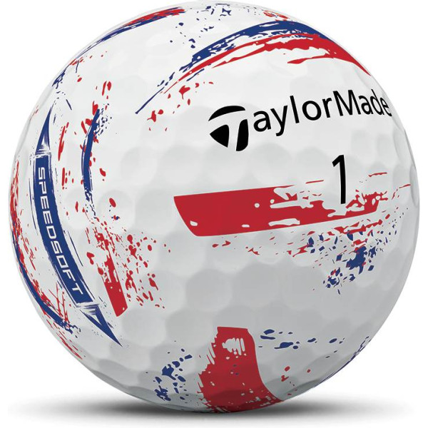 Taylormade SpeedSoft INK Golfbolde - Blue/Red