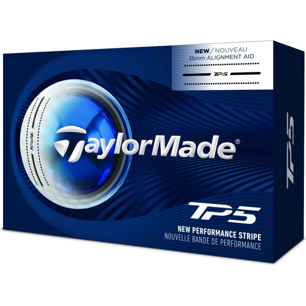 Taylormade TP5 Performance Stripe (6 bolde) (2026) Golfbolde - Hvid
