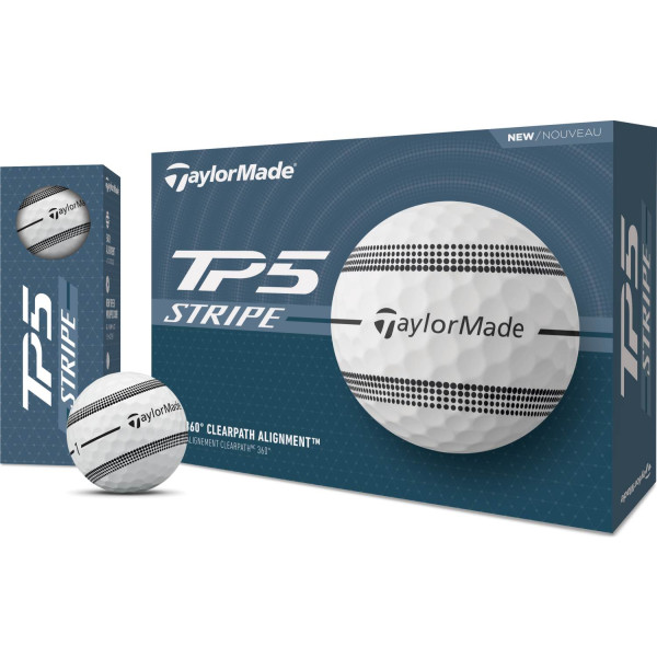Taylormade TP5 Stripe Golfbolde - Hvid
