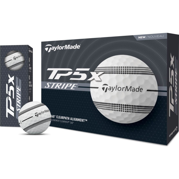 Taylormade TP5x Stripe Golfbolde - Hvid