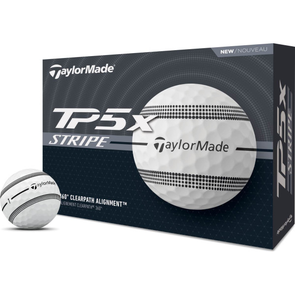 Taylormade TP5x Stripe Golfbolde - Hvid