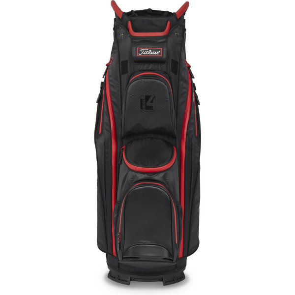 Titleist Cart 14 StaDry Vandtæt Vognbag - Black/Black/Red