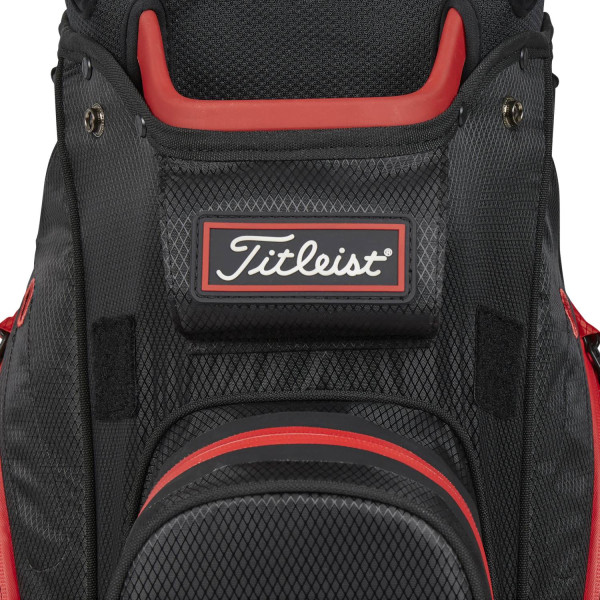 Titleist Cart 14 StaDry Vandtæt Vognbag - Black/Black/Red