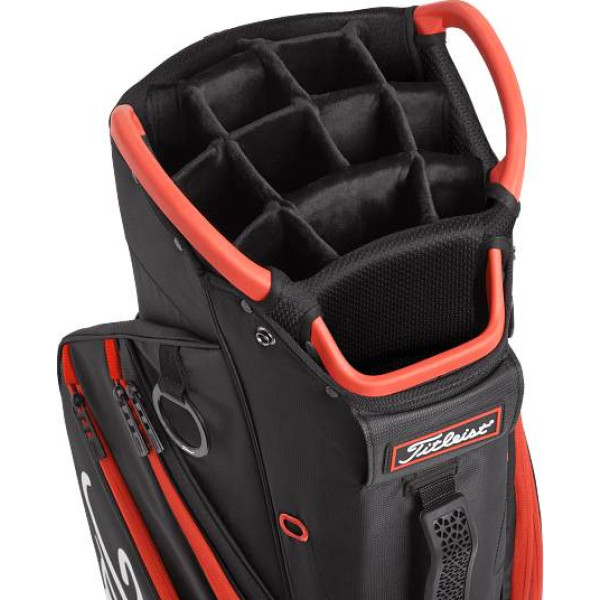 Titleist Cart 14 Vognbag - Black/Black/Red