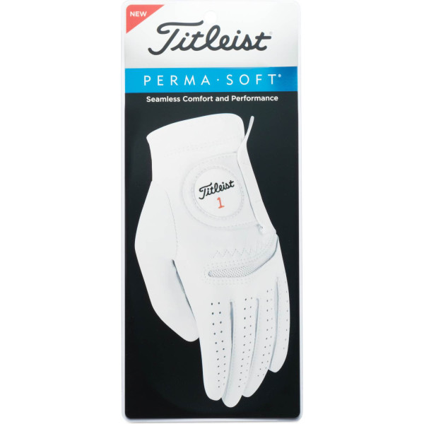 Titleist Perma Soft Cadet Læder Herre Golfhandske - Pearl