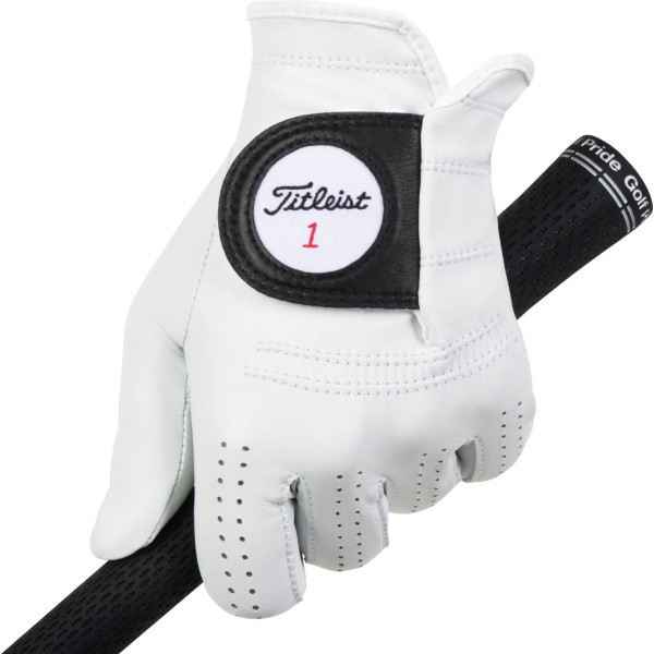 Titleist Players Læder Herre Golfhandske - Pearl