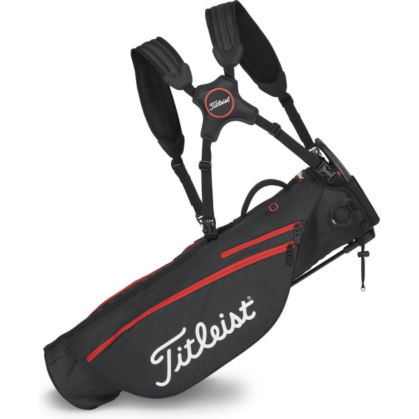 Titleist Premium Carry Bærebag - Black/Black/Red
