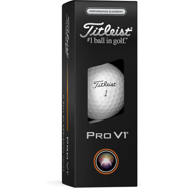 Titleist Pro V1 Performance Alignment (2025) Golfbolde - Black