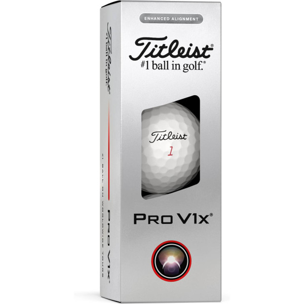 Titleist Pro V1x Enhanced Alignment (2025) Golfbolde - White