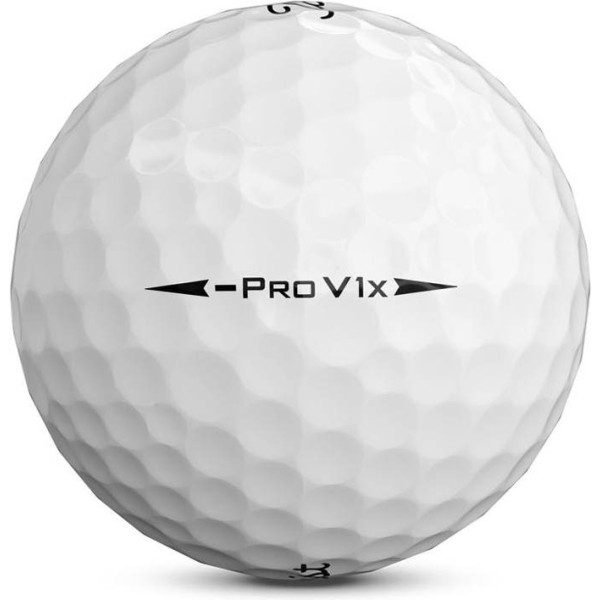 Titleist Pro V1x- Left Dash Logobolde - Hvid