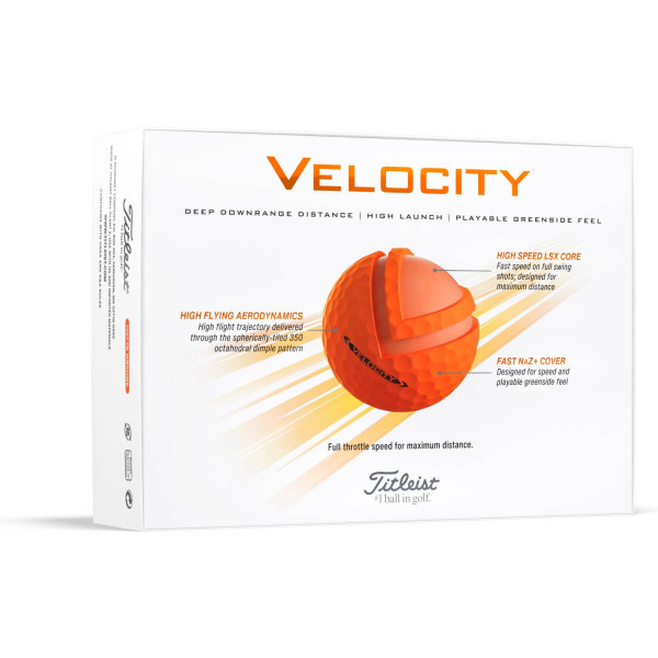 Titleist Velocity (2024) Golfbolde - Org