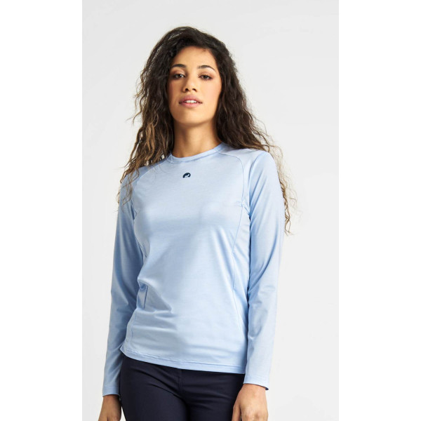 What Bunkers Frida Dame Poloshirt Langærmet - Blue