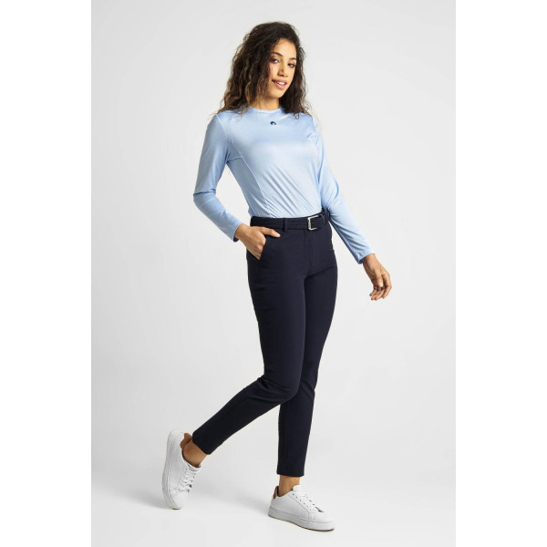 What Bunkers Frida Dame Poloshirt Langærmet - Blue