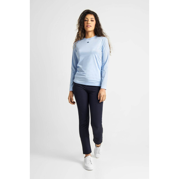 What Bunkers Frida Dame Poloshirt Langærmet - Blue