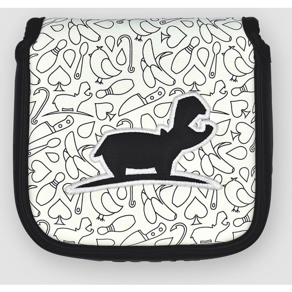 What Bunkers Standard White/Black Mallet Putter Headcover