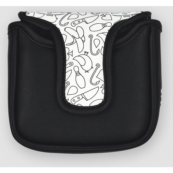 What Bunkers Standard White/Black Mallet Putter Headcover