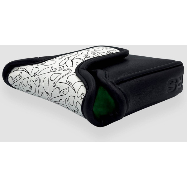 What Bunkers Standard White/Black Mallet Putter Headcover