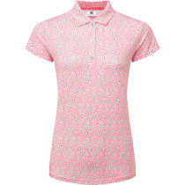 FootJoy Animal Print Cap Sleeve Lisle Dame Poloshirt