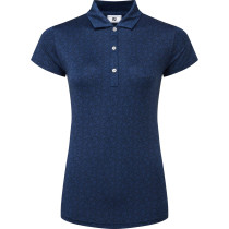 FootJoy Painted Floral Cap Sleeve Lisle Dame Poloshirt