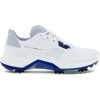 Ecco Biom G5 Vandtætte Herre Golfsko Med Spikes - White/Blue Depths