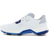 Ecco Biom G5 Vandtætte Herre Golfsko Med Spikes - White/Blue Depths