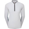 FootJoy 1/4 Zip LS Sun Protection Shirt Dame Pullover - White
