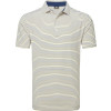 FootJoy Balance Stripe Lisle Herre Poloshirt - White/Navy/Grey