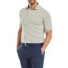 FootJoy Balance Stripe Lisle Herre Poloshirt - White/Navy/Grey