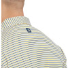 FootJoy Balance Stripe Lisle Herre Poloshirt - White/Navy/Grey