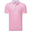 FootJoy Citrus Print Lisle Herre Poloshirt - White/Light Pink