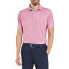 FootJoy Citrus Print Lisle Herre Poloshirt - White/Light Pink