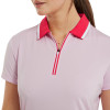 FootJoy Colour Block Cap Sleeve Dame Poloshirt - Pink/Red